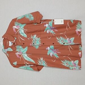 NWT Katin Men's Red Clay Paradise Button Down Shirt Size Medium Tropic Vacation